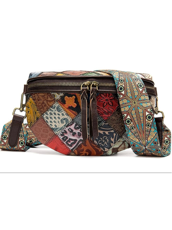 Handbags - Retro Patchwork Crossbody